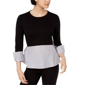 Maison Jules Layered Look Pullover Blouse